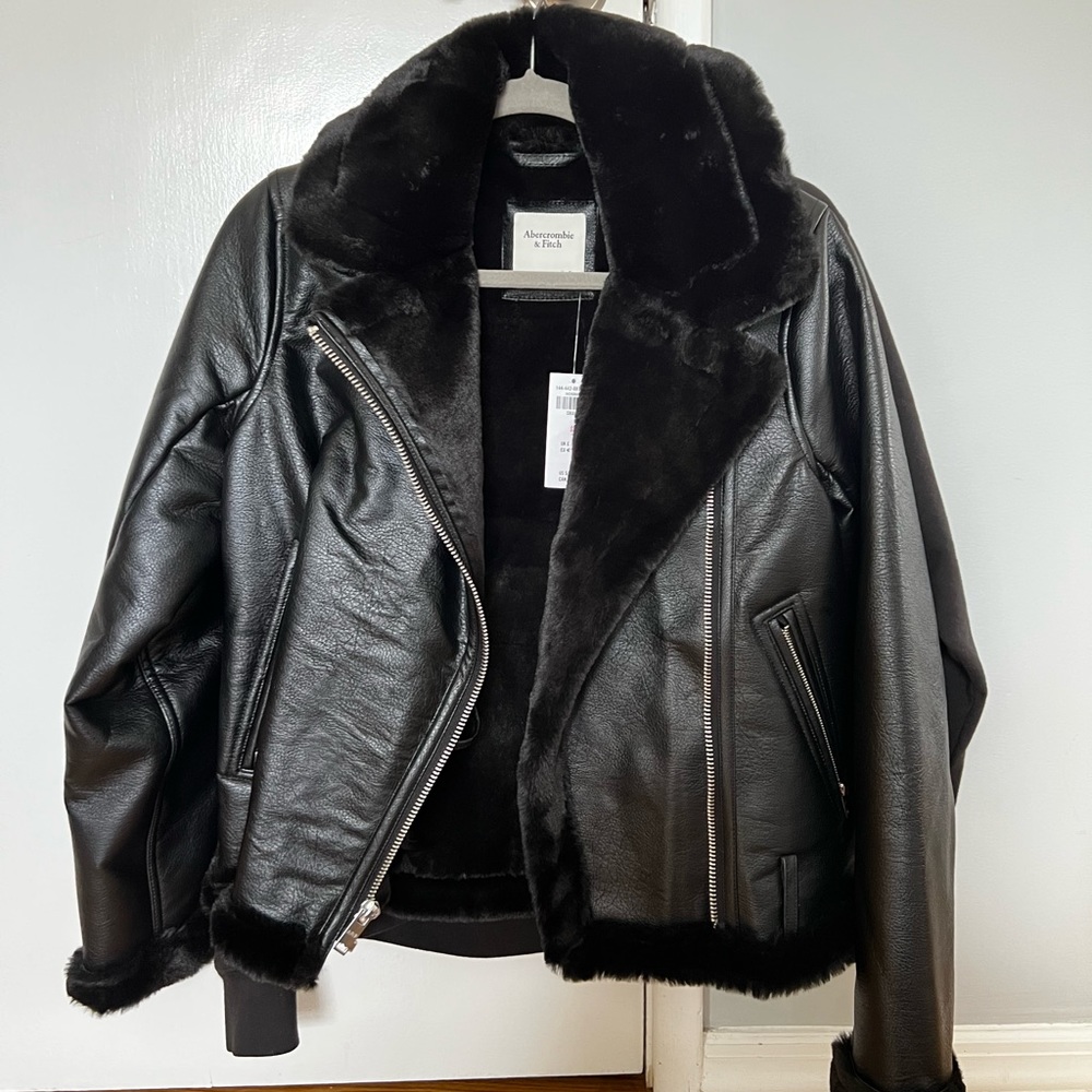 Abercrombie Leather Moto Jacket
